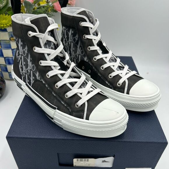 Men's Dior B – 23 oblique high top sneakers size 44 made in Italy - Picture 1 of 12